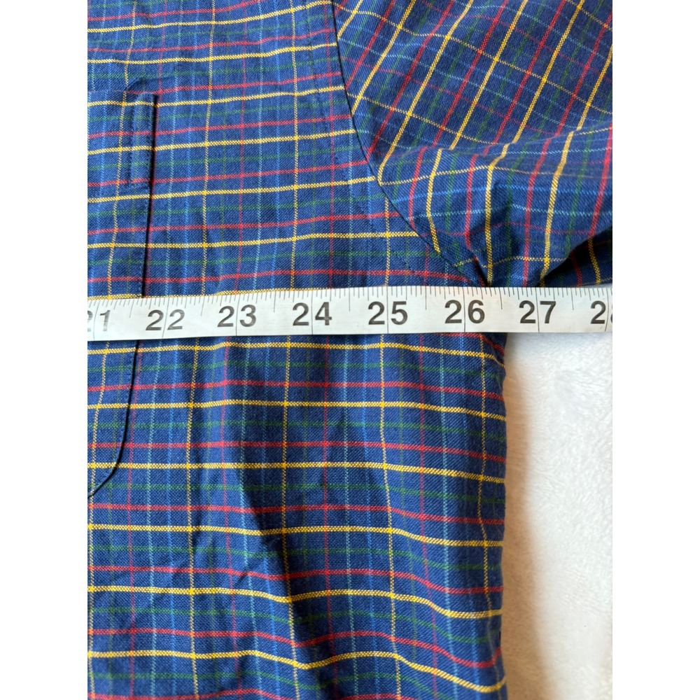 GANT Classic Oxford Men's XL Blue Plaid 100% Cotton Button Down Shirt Preppy - Picture 6 of 11
